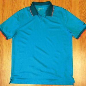 NIKE DRI-FIT GOLF/POLO SHIRT POLYESTER TEAL